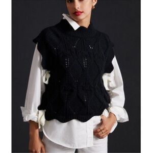 NWT Anthropologie Maeve Bow Sweater Vest